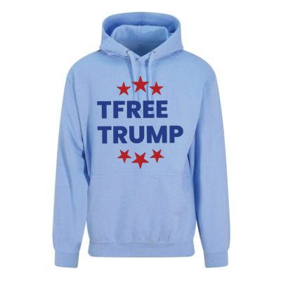 Free Trump Support Trump Trump Not Guilty Unisex Surf Hoodie