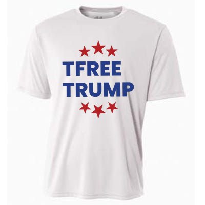 Free Trump Support Trump Trump Not Guilty Cooling Performance Crew T-Shirt