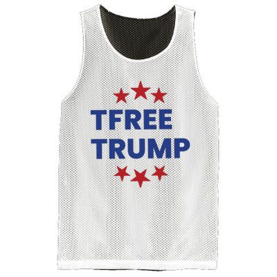 Free Trump Support Trump Trump Not Guilty Mesh Reversible Basketball Jersey Tank