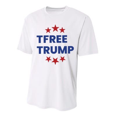 Free Trump Support Trump Trump Not Guilty Performance Sprint T-Shirt