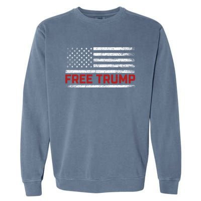 Free Trump Supporters Pro Trump 2024 Take Our Nation Back Republican Garment-Dyed Sweatshirt