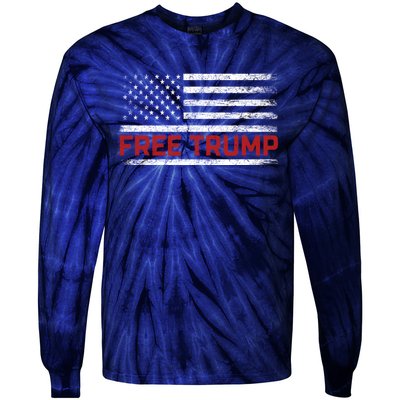 Free Trump Supporters Pro Trump 2024 Take Our Nation Back Republican Tie-Dye Long Sleeve Shirt