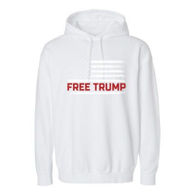 Free Trump Supporters Pro Trump 2024 Take Our Nation Back Republican Garment-Dyed Fleece Hoodie