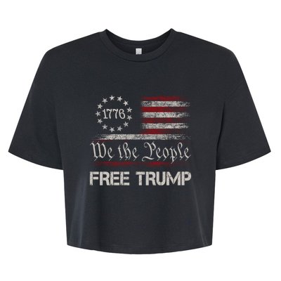 Free Trump Supporters Pro Trump 2024 Take Our Nation Back Republican Bella+Canvas Jersey Crop Tee