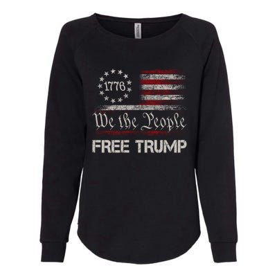 Free Trump Supporters Pro Trump 2024 Take Our Nation Back Republican Womens California Wash Sweatshirt