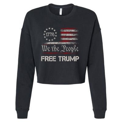 Free Trump Supporters Pro Trump 2024 Take Our Nation Back Republican Cropped Pullover Crew