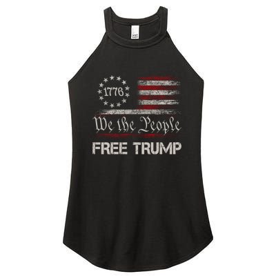 Free Trump Supporters Pro Trump 2024 Take Our Nation Back Republican Women's Perfect Tri Rocker Tank