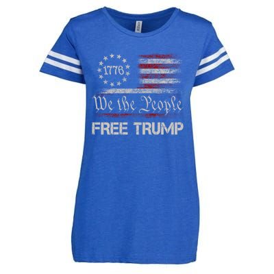 Free Trump Supporters Pro Trump 2024 Take Our Nation Back Republican Enza Ladies Jersey Football T-Shirt