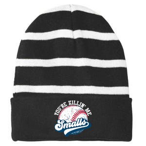 Funny Toddler Softball Shirt You're Killin Me Smalls Striped Beanie with Solid Band