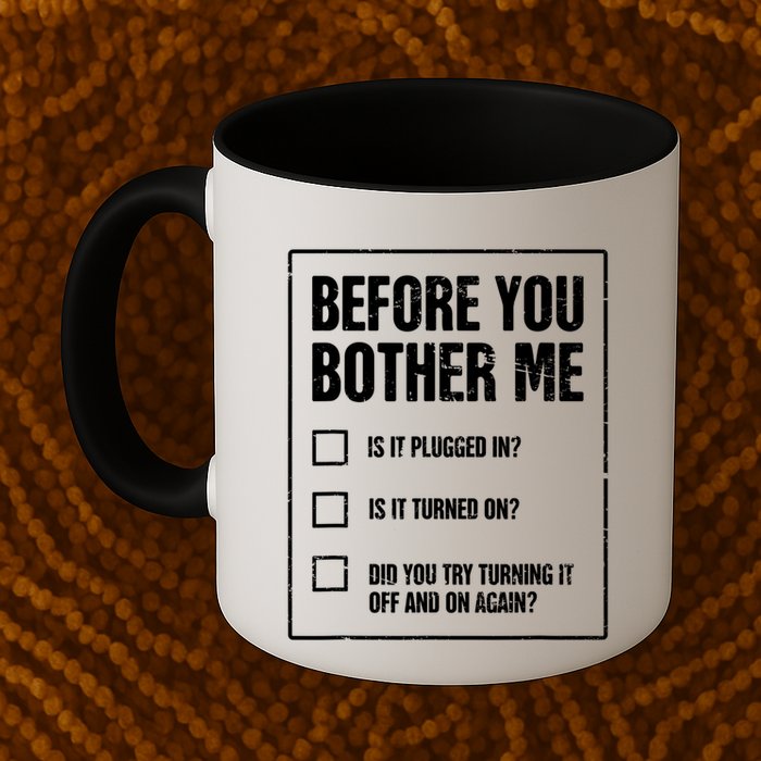 Funny Tech Support Checklist Gift Mug