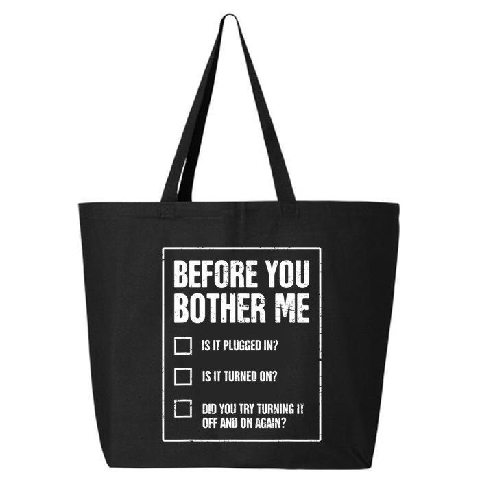 Funny Tech Support Checklist Gift 25L Jumbo Tote