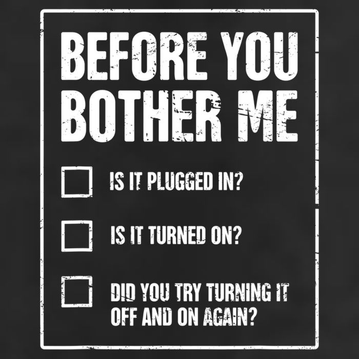 Funny Tech Support Checklist Gift 25L Jumbo Tote