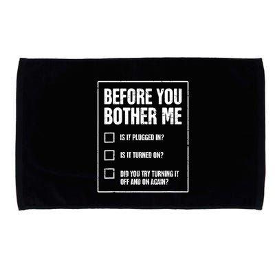 Funny Tech Support Checklist Gift Microfiber Hand Towel