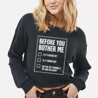 Funny Tech Support Checklist Gift Cropped Pullover Crew