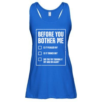 Funny Tech Support Checklist Gift Ladies Essential Flowy Tank