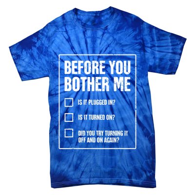 Funny Tech Support Checklist Gift Tie-Dye T-Shirt