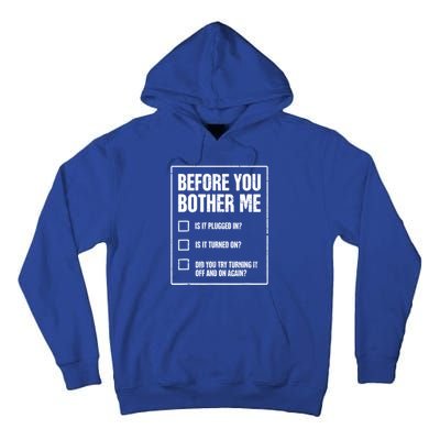 Funny Tech Support Checklist Gift Tall Hoodie