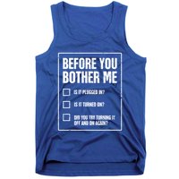 Funny Tech Support Checklist Gift Tank Top