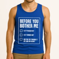 Funny Tech Support Checklist Gift Tank Top