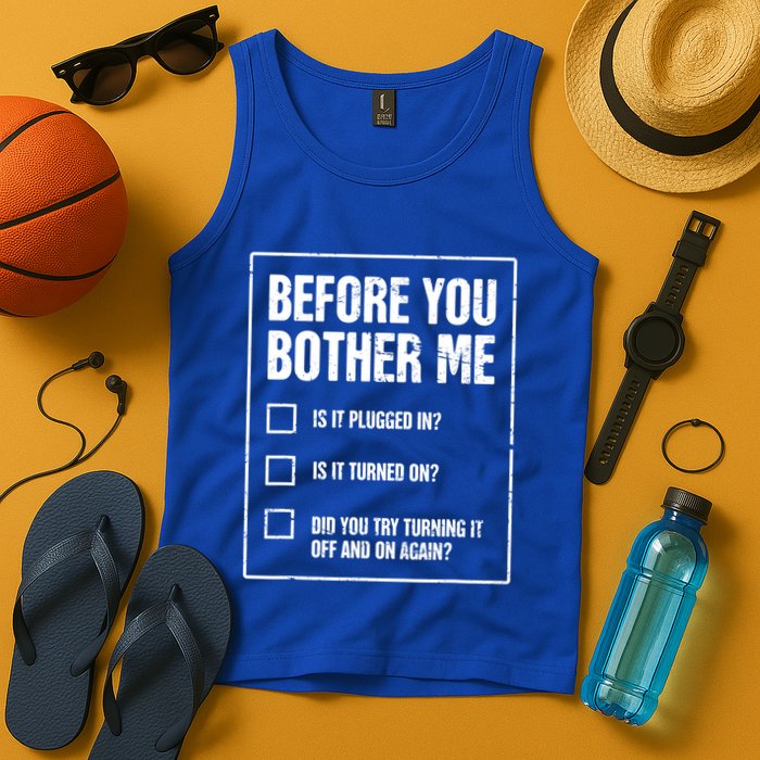 Funny Tech Support Checklist Gift Tank Top