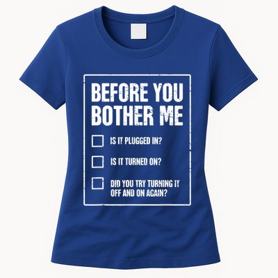 Funny Tech Support Checklist Gift Womens T-Shirt