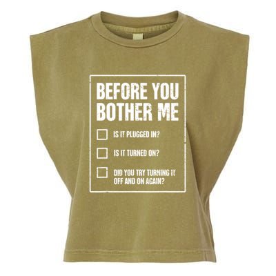 Funny Tech Support Checklist Gift Garment-Dyed Women's Muscle Tee
