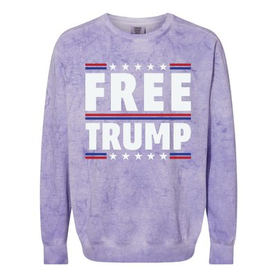 Free Trump Support Trump Trump Not Guilty Colorblast Crewneck Sweatshirt