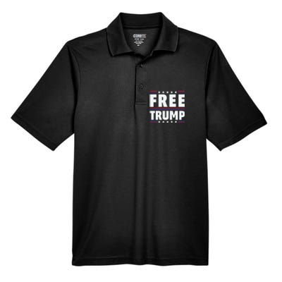 Free Trump Support Trump Trump Not Guilty Men's Origin Performance Piqué Polo