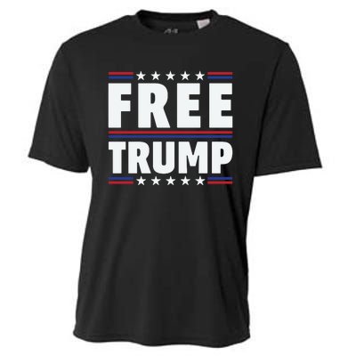 Free Trump Support Trump Trump Not Guilty Cooling Performance Crew T-Shirt