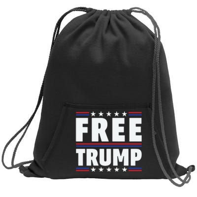 Free Trump Support Trump Trump Not Guilty Sweatshirt Cinch Pack Bag