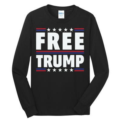 Free Trump Support Trump Trump Not Guilty Tall Long Sleeve T-Shirt