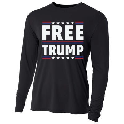 Free Trump Support Trump Trump Not Guilty Cooling Performance Long Sleeve Crew