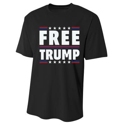 Free Trump Support Trump Trump Not Guilty Performance Sprint T-Shirt