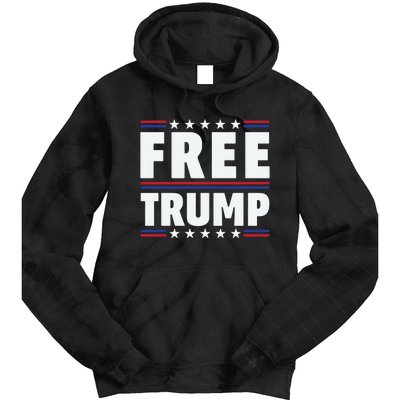 Free Trump Support Trump Trump Not Guilty Tie Dye Hoodie