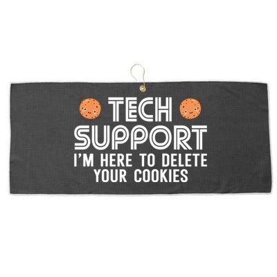 Funny Tech Support Geek Nerd Gift It Helpdesk Computer Geeks Gift Large Microfiber Waffle Golf Towel