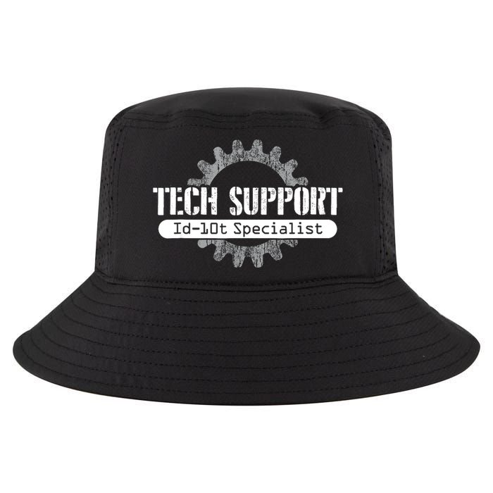 Funny Tech Support Id10t Computer Idiot Joke Gift Cool Comfort Performance Bucket Hat
