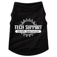 Funny Tech Support Id10t Computer Idiot Joke Gift Doggie Tank