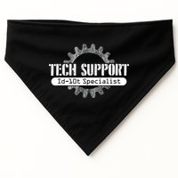 Funny Tech Support Id10t Computer Idiot Joke Gift USA-Made Doggie Bandana