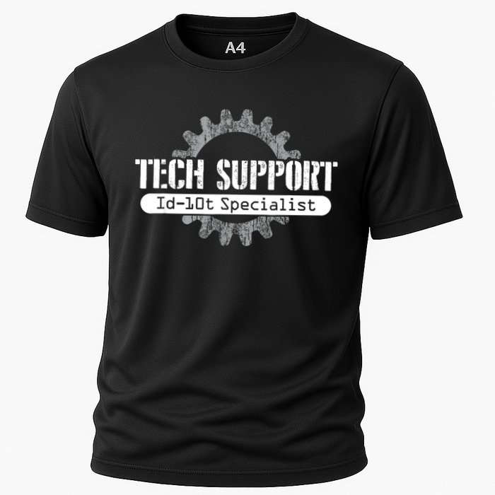 Funny Tech Support Id10t Computer Idiot Joke Gift Performance Shirt