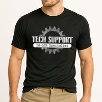 Funny Tech Support Id10t Computer Idiot Joke Gift Performance Shirt