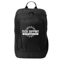 Funny Tech Support Id10t Computer Idiot Joke Gift City Backpack