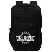 Funny Tech Support Id10t Computer Idiot Joke Gift Impact Tech Backpack