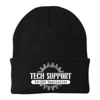 Funny Tech Support Id10t Computer Idiot Joke Gift Beanie