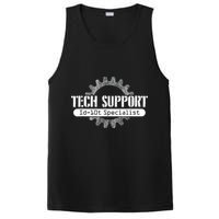 Funny Tech Support Id10t Computer Idiot Joke Gift PosiCharge Competitor Tank