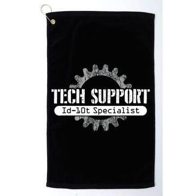 Funny Tech Support Id10t Computer Idiot Joke Gift Golf Towel
