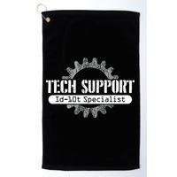 Funny Tech Support Id10t Computer Idiot Joke Gift Golf Towel