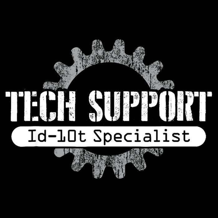 Funny Tech Support Id10t Computer Idiot Joke Gift Grommeted Golf Towel