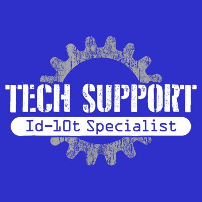 Funny Tech Support Id10t Computer Idiot Joke Gift T-Shirt