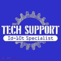 Funny Tech Support Id10t Computer Idiot Joke Gift Tall T-Shirt