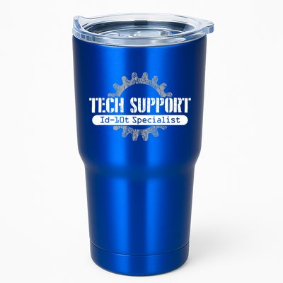 Funny Tech Support Id10t Computer Idiot Joke Gift Tumbler
